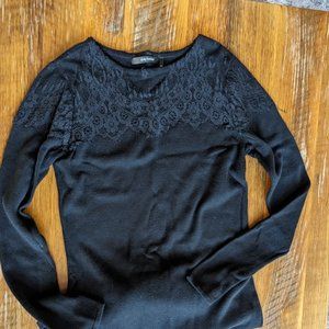 Daisy Fuentes Black Sweater Dress Size XS